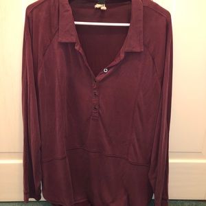 Maroon FREE PEOPLE blouse